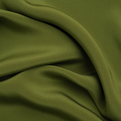 Silk 4-Ply Crepe 44" - Pesto Green - Premium Collection
