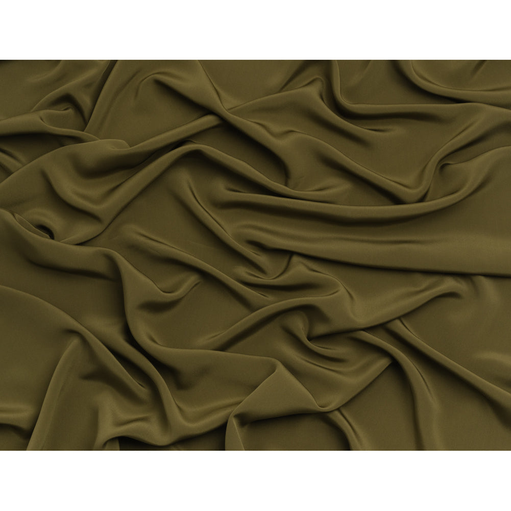 Silk 4-Ply Crepe 44" - Olive Green - Premium Collection