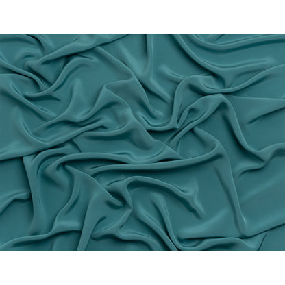 Silk 4-Ply Crepe 44" - Colonial Blue - Premium Collection