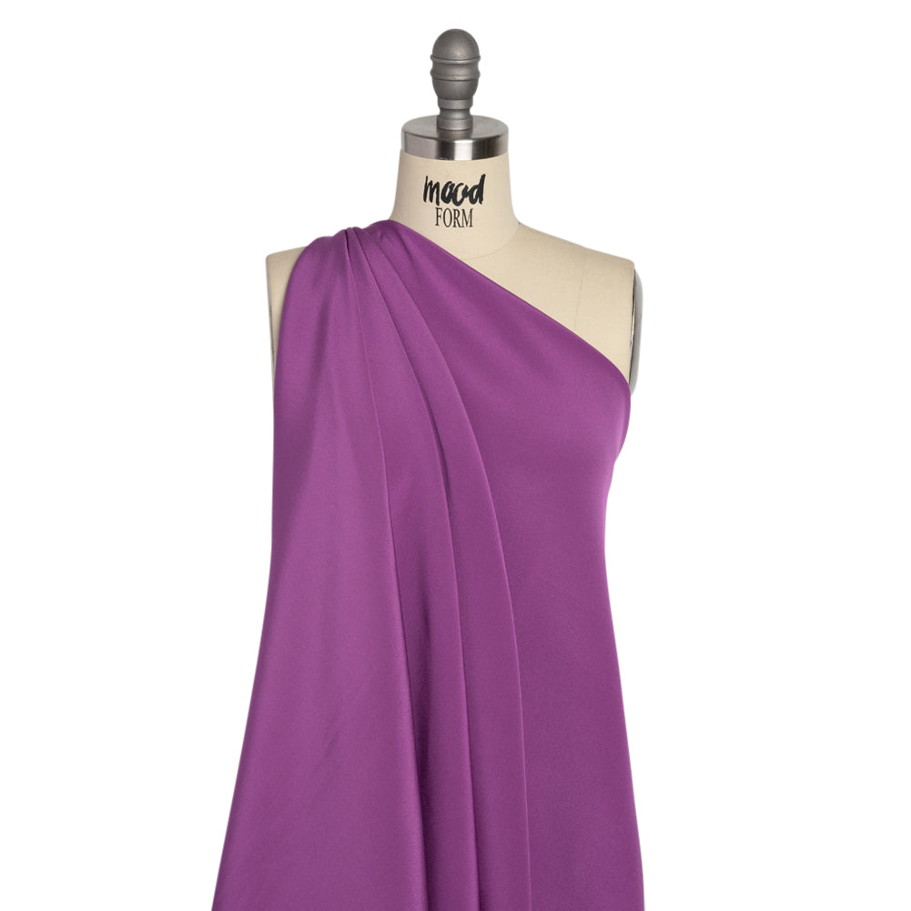 Silk 4-Ply Crepe 44" - Bright Purple - Premium Collection Drape