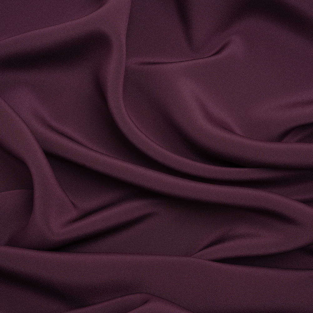 Silk 4-Ply Crepe 44" - Eggplant - Premium Collection