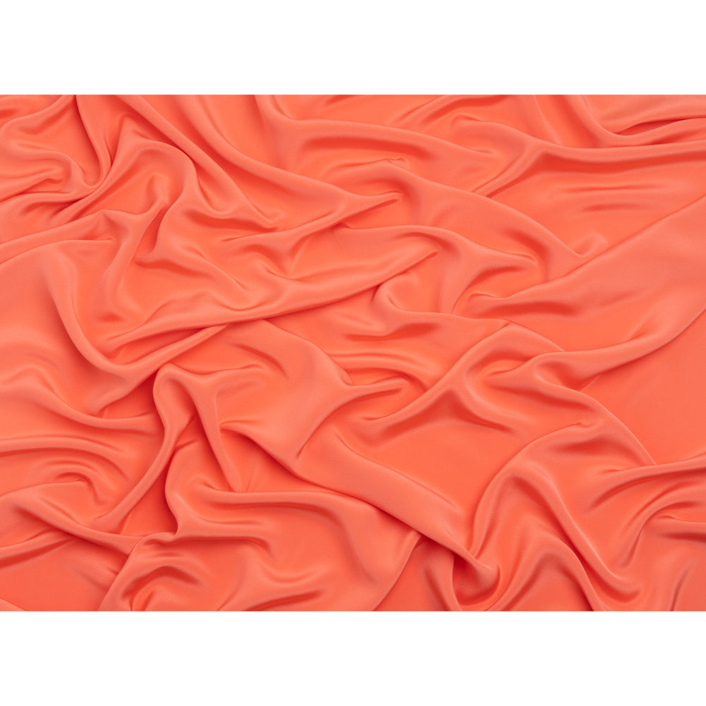 Silk 4-Ply Crepe 44" - Coral - Premium Collection