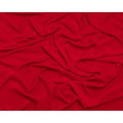 Crepé de seda de 4 capas, 112 cm (44") - Rojo - Colección Premium
