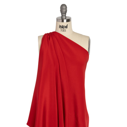 Silk 4-Ply Crepe 44" - Tango Red - Premium Collection Drape