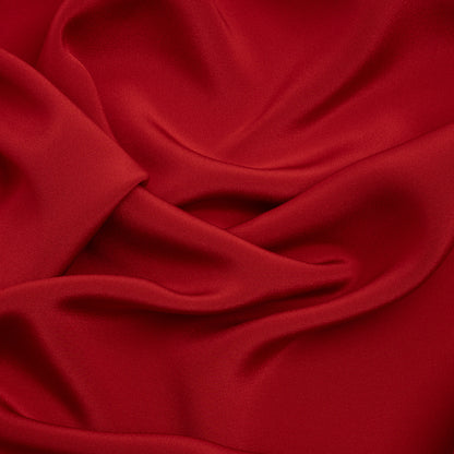 Silk 4-Ply Crepe 44" - Tango Red - Premium Collection