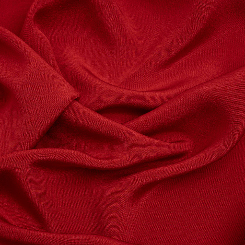 Silk 4-Ply Crepe 44" - Tango Red - Premium Collection