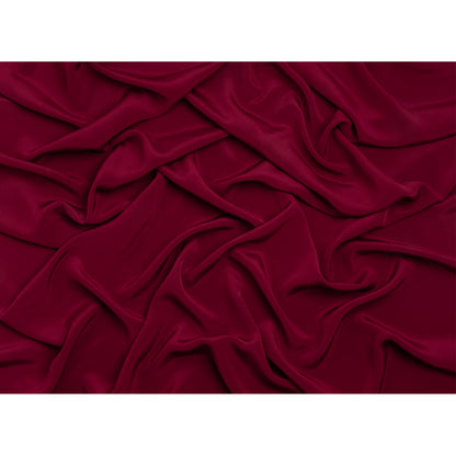 Silk 4-Ply Crepe 44" - Wine - Premium Collection