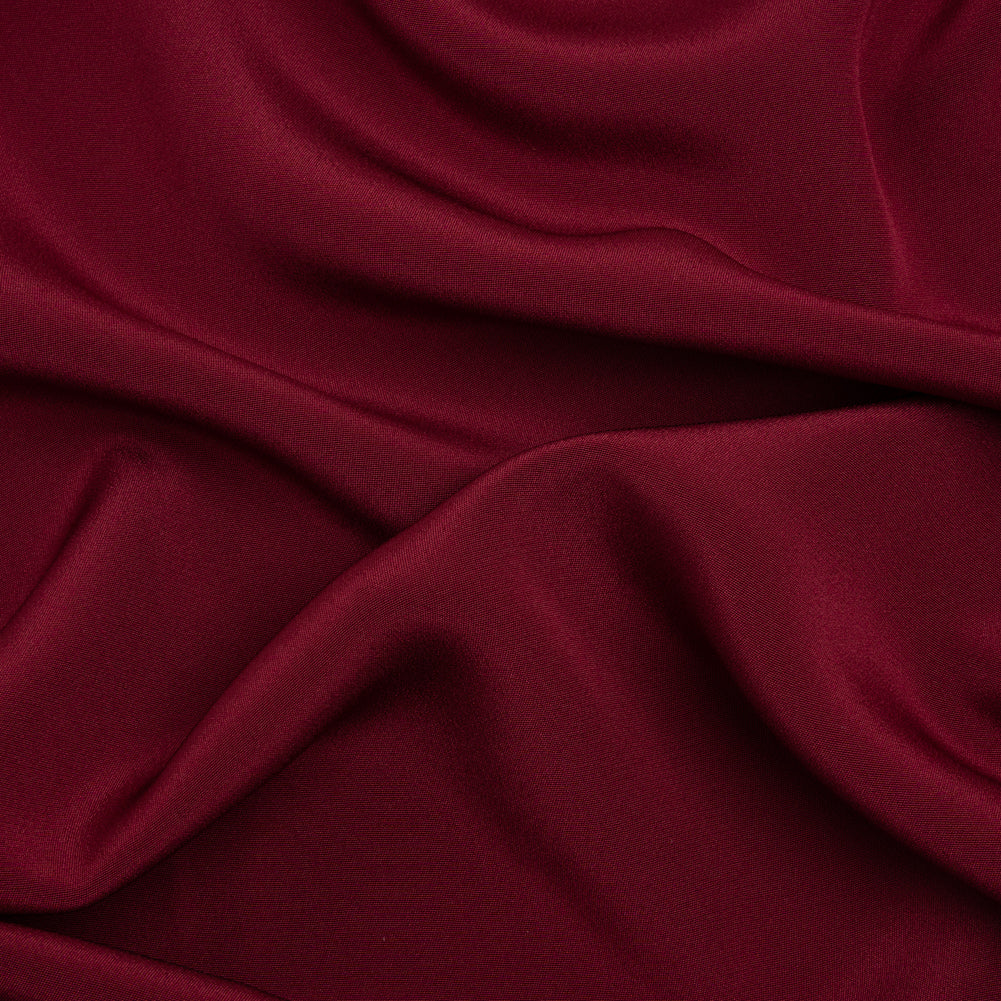Silk 4-Ply Crepe 44" - Maroon - Premium Collection