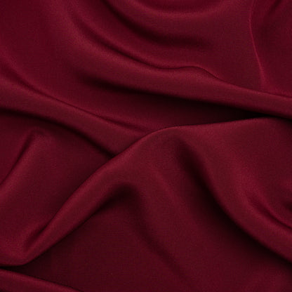 Silk 4-Ply Crepe 44" - Maroon - Premium Collection