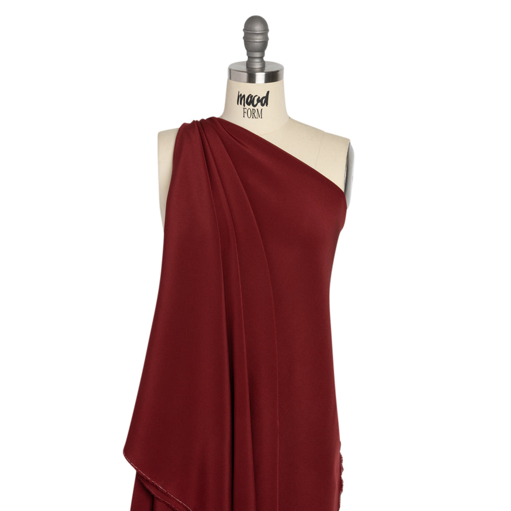 Silk 4-Ply Crepe 44" - Port - Premium Collection