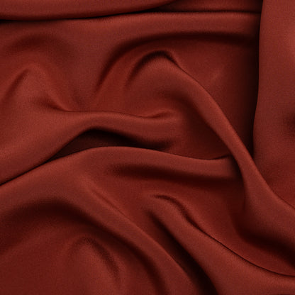 Silk 4-Ply Crepe 44" - Mahogany - Premium Collection