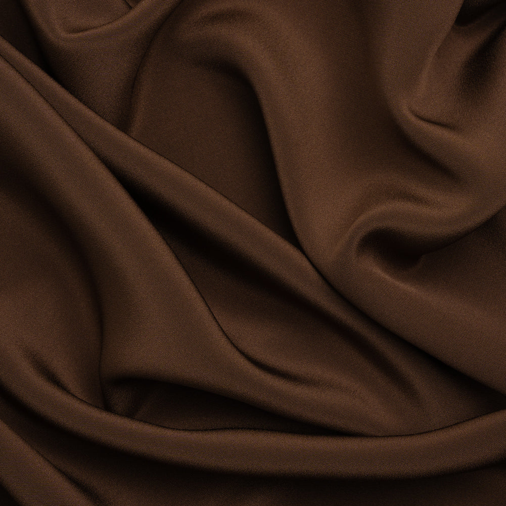 Silk 4-Ply Crepe 44" - Chocolate - Premium Collection