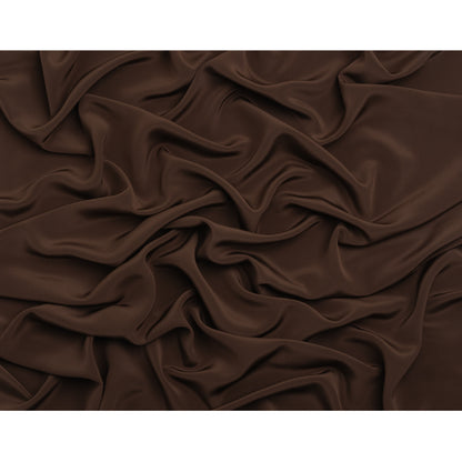 Silk 4-Ply Crepe 44" - Dark Brown - Premium Collection