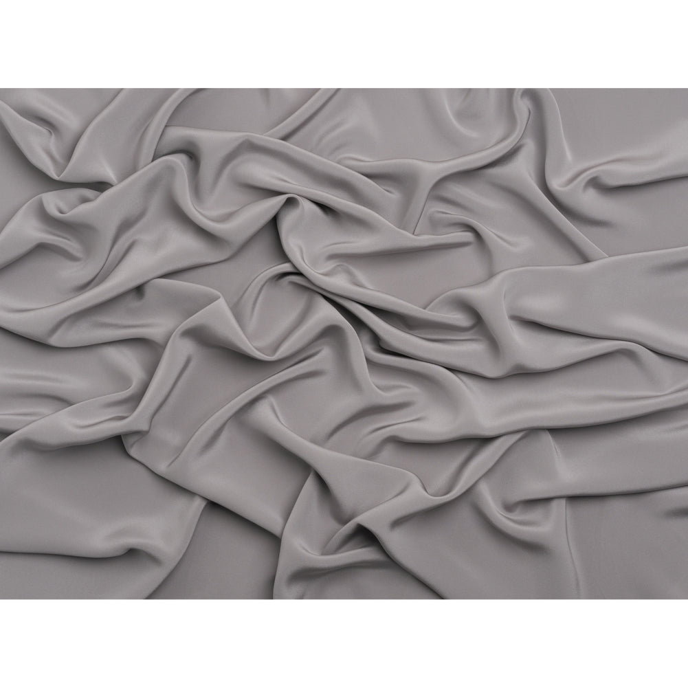 Silk 4-Ply Crepe 44" - Silver - Premium Collection