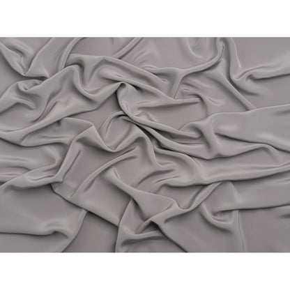 Silk 4-Ply Crepe 44" - Silver - Premium Collection