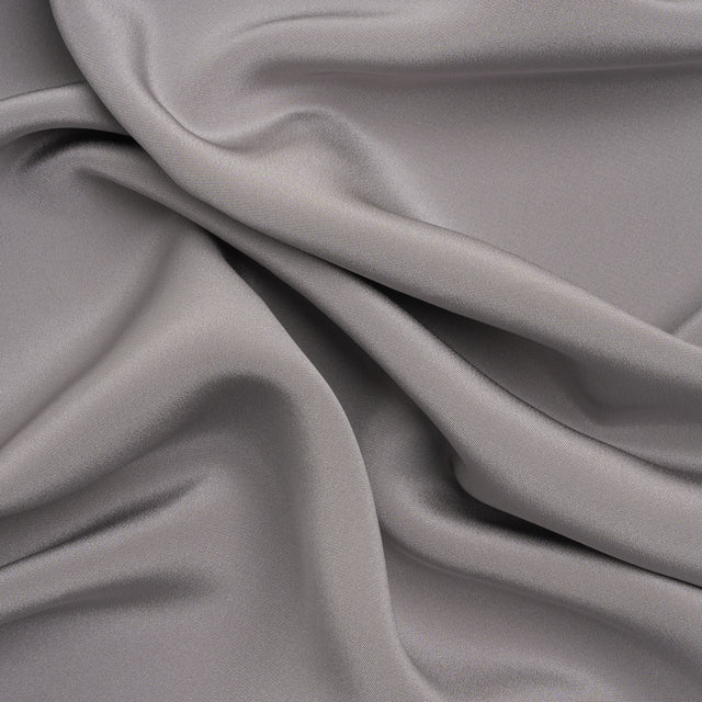 Silk 4-Ply Crepe 44" - Silver - Premium Collection