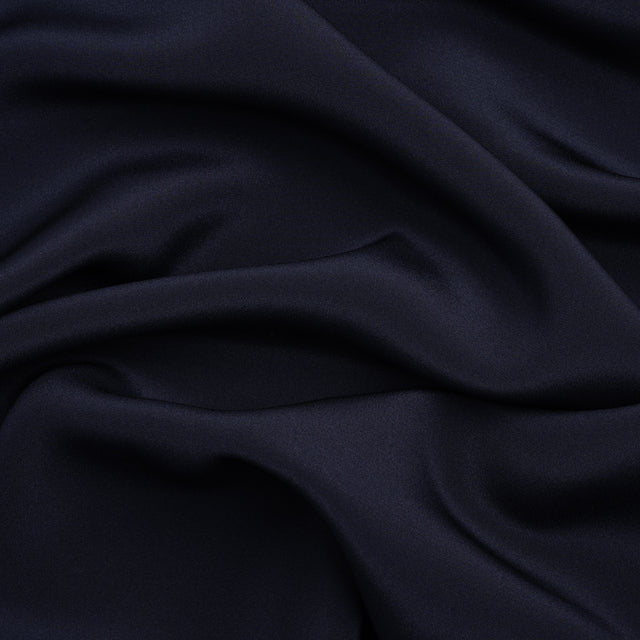 Silk 4-Ply Crepe 44" - Navy - Premium Collection