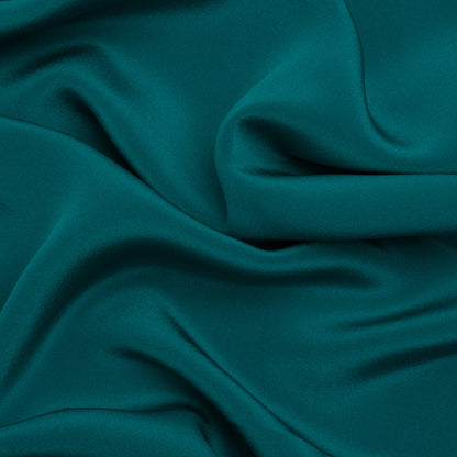 Silk 4-Ply Crepe 44" - Deep Teal - Premium Collection