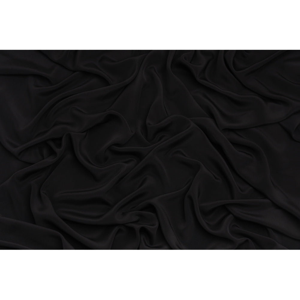 Silk 4-Ply Crepe 54" - Black - Premium Collection