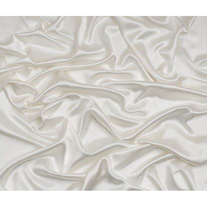 Silk Crepe Back Satin - Whisper White - Premium Collection