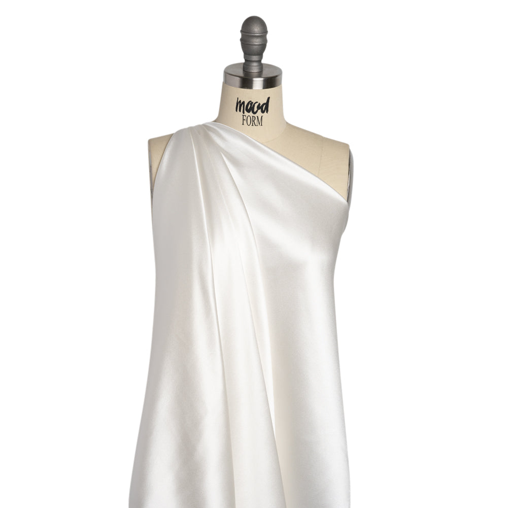 Silk Crepe Back Satin - Whisper White - Premium Collection