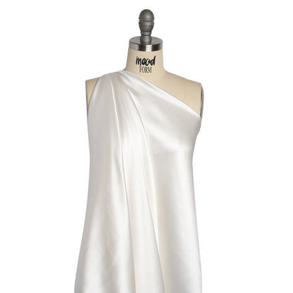 Silk Crepe Back Satin - Whisper White - Premium Collection