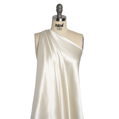 Crepé de satén con reverso de seda - Blanco antiguo - Colección Premium