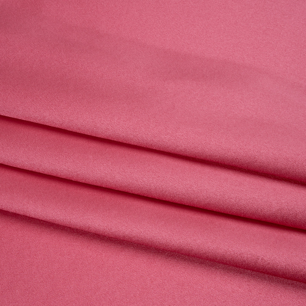 Silk Crepe Back Satin - Carmine Rose - Premium Collection - Folded