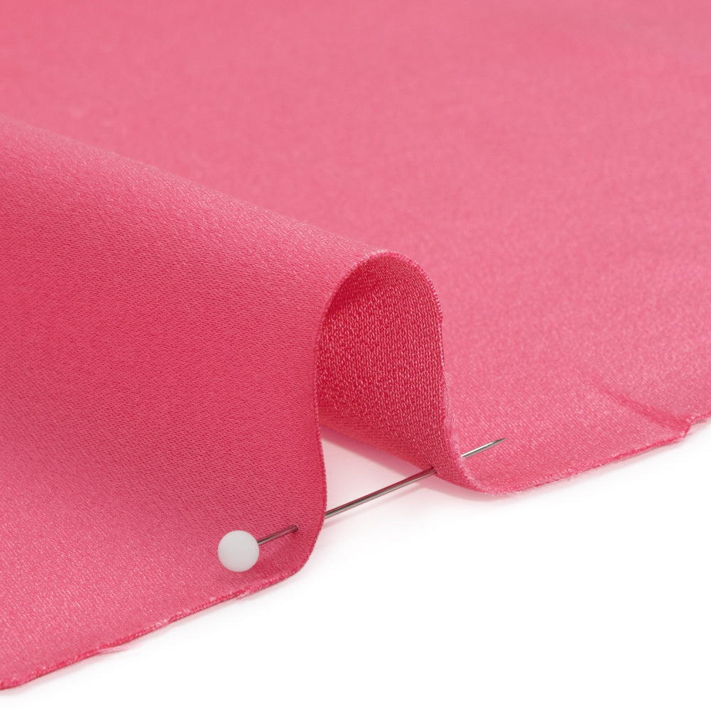 Silk Crepe Back Satin - Carmine Rose - Premium Collection - Detail