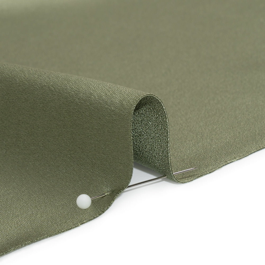 Silk Crepe Back Satin - Oil Green - Premium Collection
