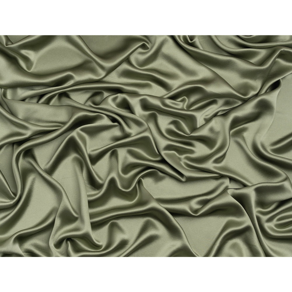 Silk Crepe Back Satin - Oil Green - Premium Collection