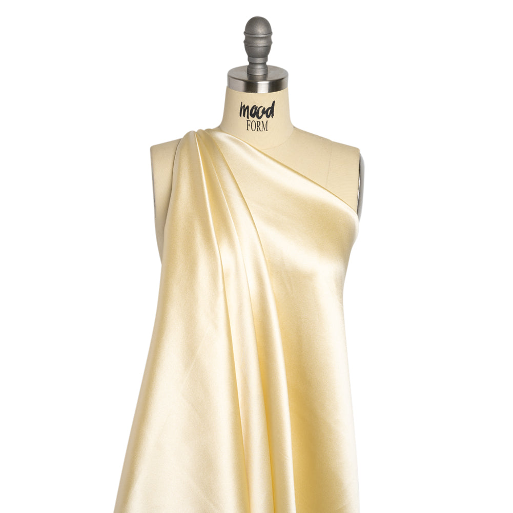 Silk Crepe Back Satin - Pale Yellow - Premium Collection