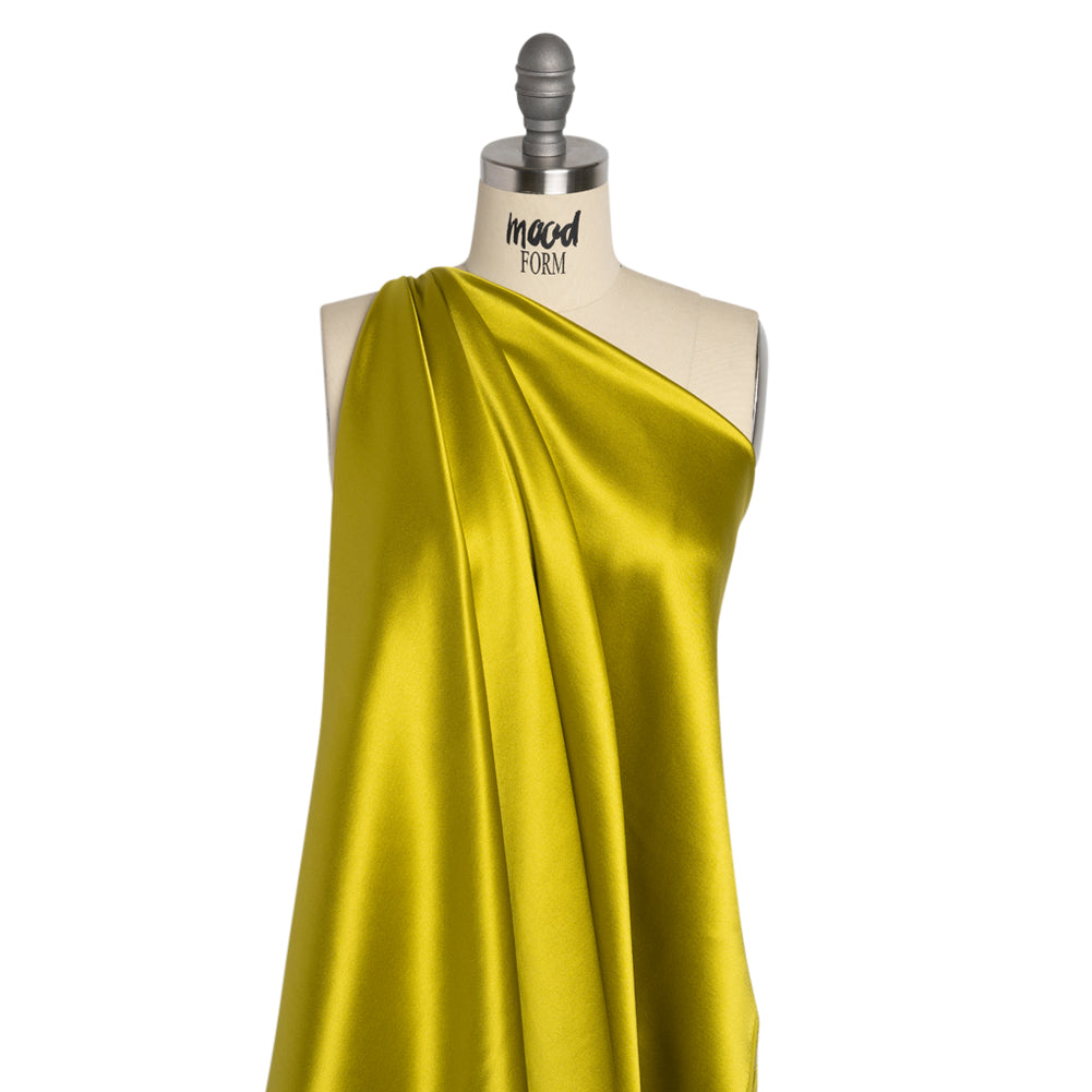 Silk Crepe Back Satin - Warm Olive - Premium Collection