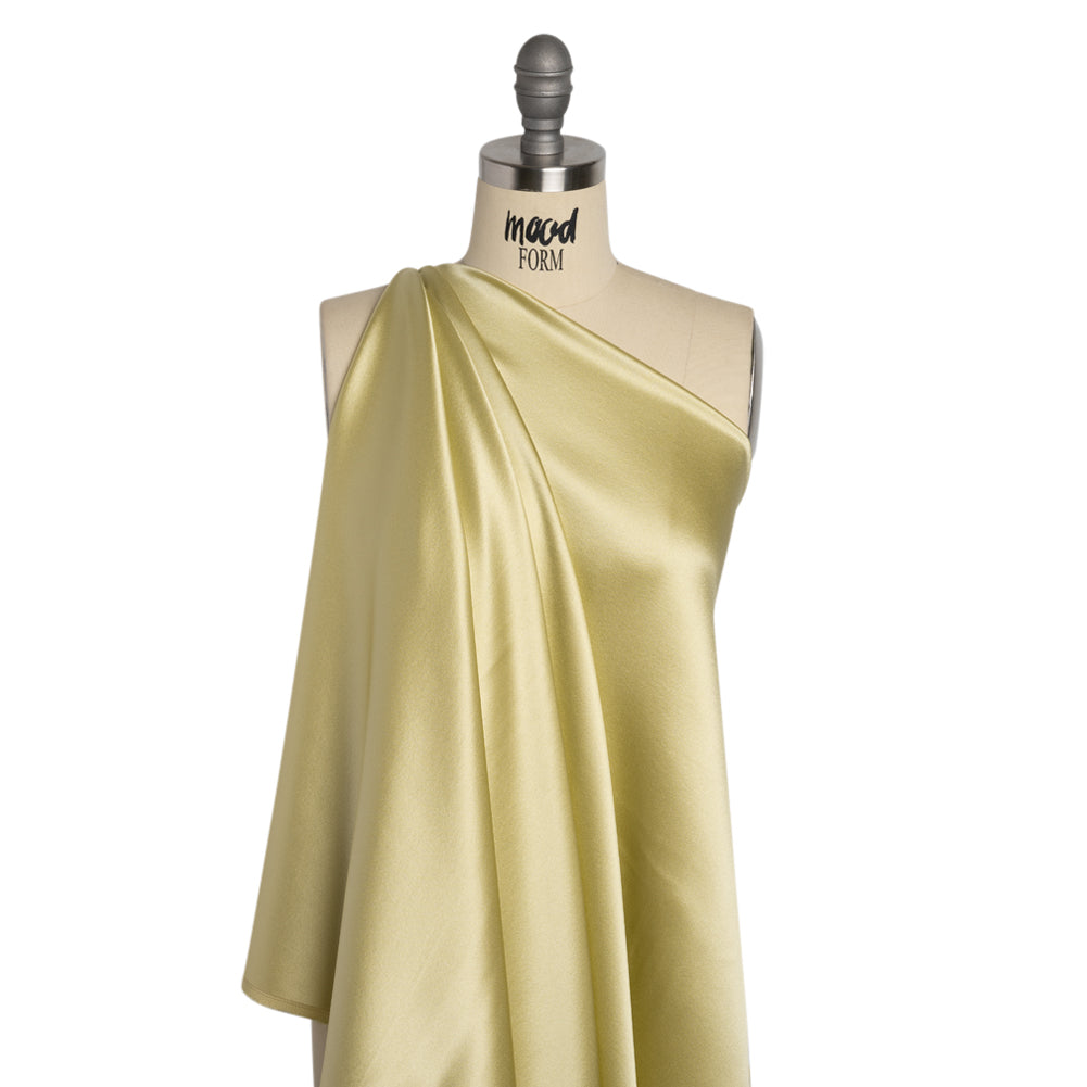 Silk Crepe Back Satin - Linden Green - Premium Collection - Drape