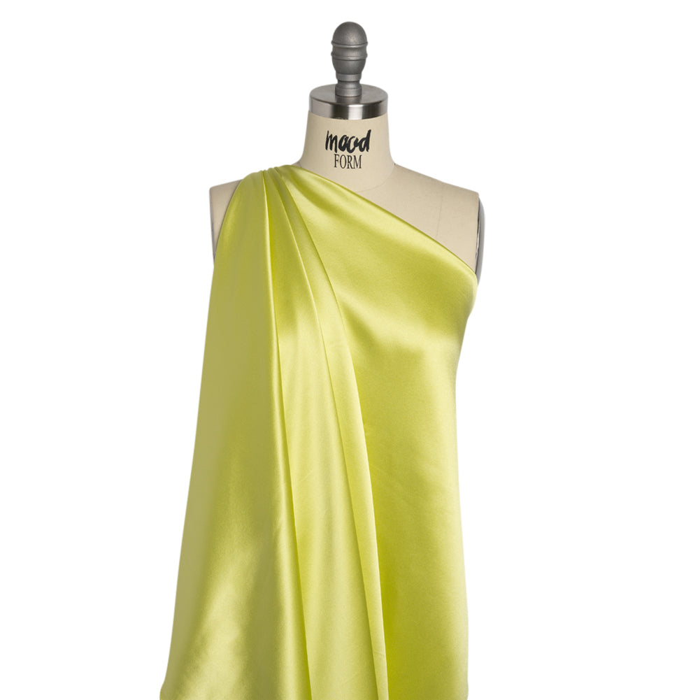 Silk Crepe Back Satin - Sunny Lime - Premium Collection Detail