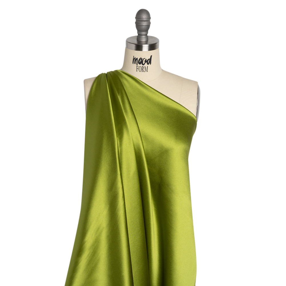 Silk Crepe Back Satin - Peridot Green - Premium Collection - Drape