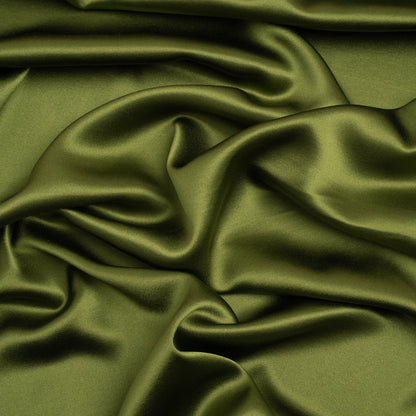 Silk Crepe Back Satin - Pesto Green - Premium Collection