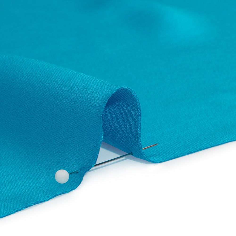 Silk Crepe Back Satin - Horizon Blue - Premium Collection - Detail