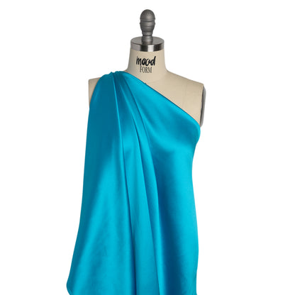 Silk Crepe Back Satin - Horizon Blue - Premium Collection