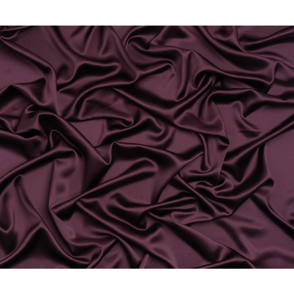 Silk Crepe Back Satin - Eggplant - Premium Collection