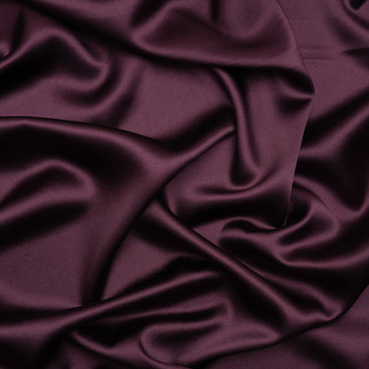 Silk Crepe Back Satin - Eggplant - Premium Collection