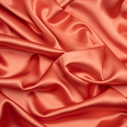 Silk Crepe Back Satin - Coral - Premium Collection