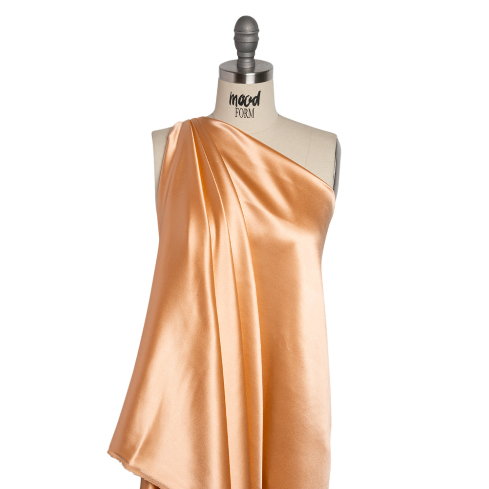 Silk Crepe Back Satin - Peach - Premium Collection