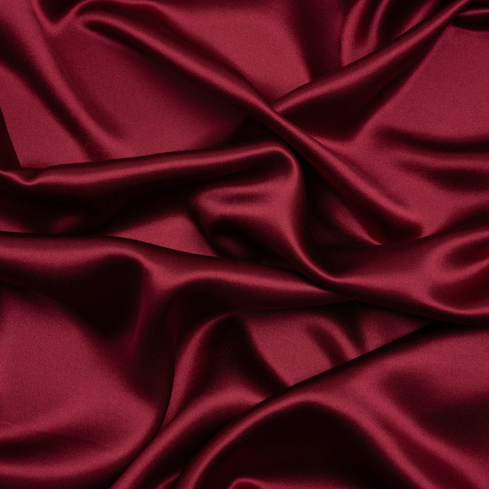 Silk Crepe Back Satin - Wine - Premium Collection