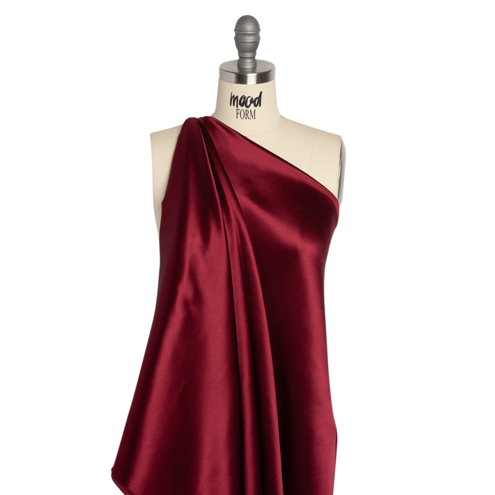 Silk Crepe Back Satin - Maroon - Premium Collection