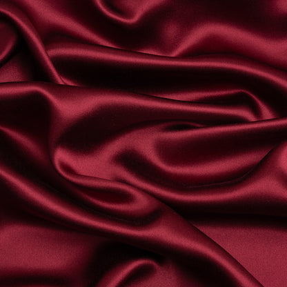 Silk Crepe Back Satin - Maroon - Premium Collection