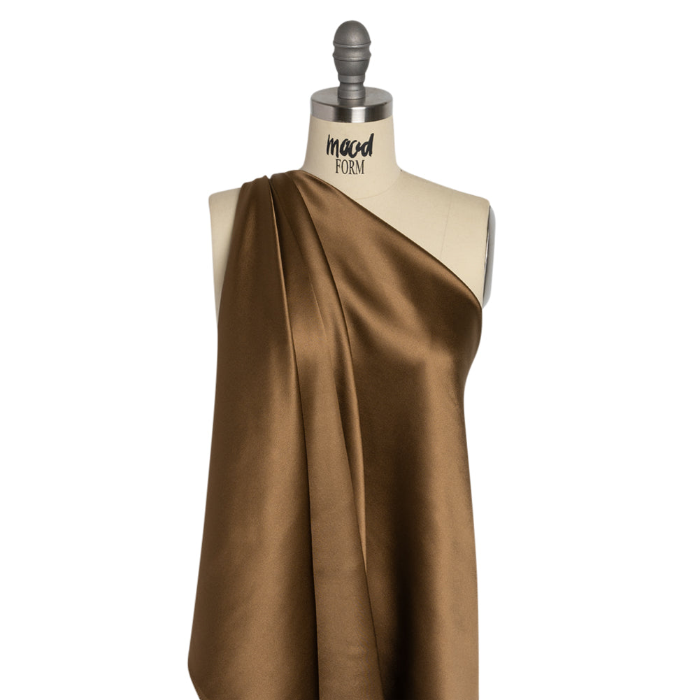 Silk Crepe Back Satin - Dark Olive - Premium Collection - Drape