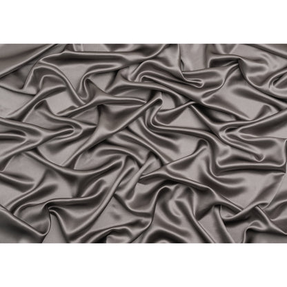 Silk Crepe Back Satin - Silver - Premium Collection