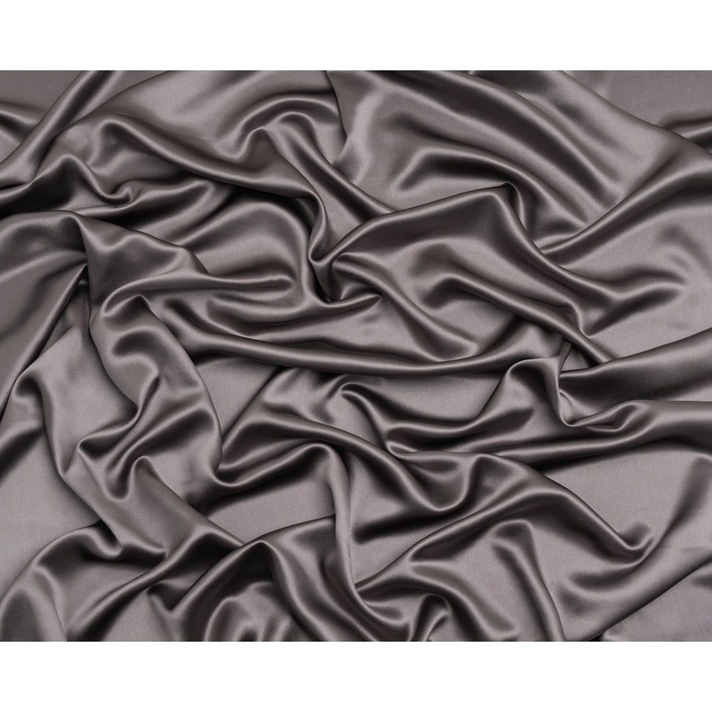 Silk Crepe Back Satin - Dark Silver - Premium Collection