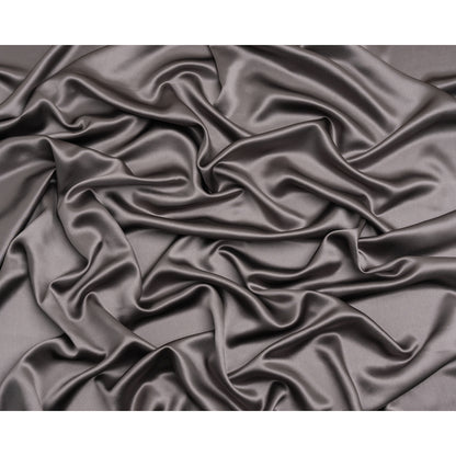Silk Crepe Back Satin - Dark Silver - Premium Collection